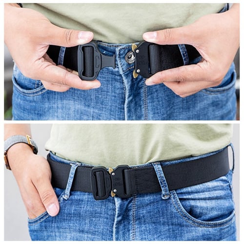 New Military Tactical Belt Mens Army Combat Waistband Rescue Rigger Belts buckle