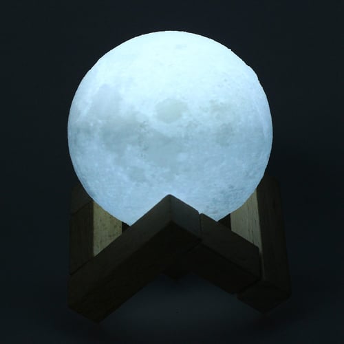 3D Magical LED Luna Night Light Moon Lamp Desk USB Charging Touch Control US 