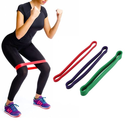 Set of 3 Heavy Duty Resistance Band Loop Exercise Yoga Workout Power Gym Fitness 