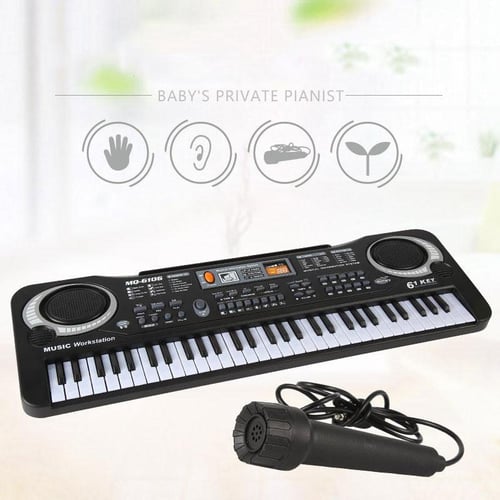 61 Keys Digital Electronic Keyboard Music Electric Piano Organ & Microphone Set 