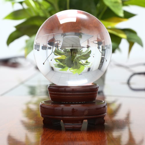 Stand Clear Crystal Ball Magic Healing Meditate Sphere Photography 80mm 
