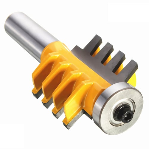 Yellow Reversible Finger Joint Glue Joint Router Bit Wood Cutter 12.7mm 