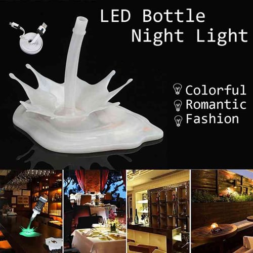 Wine Pouring Lamp  LED Illusion Bottles Light Rechargeable Touch Desk Lamp Decor 