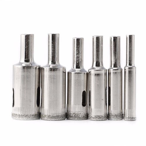 10pcs 3-18mm Diamond Coated Core Hole Saw Drill Bit Set Tools For Glass Marble D 