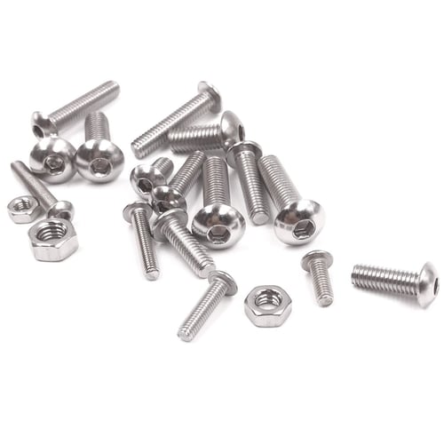 500pcs 304 Stainless Steel Hex Socket Cap Head Screws Bolts Nut Kit Set & Wrench 