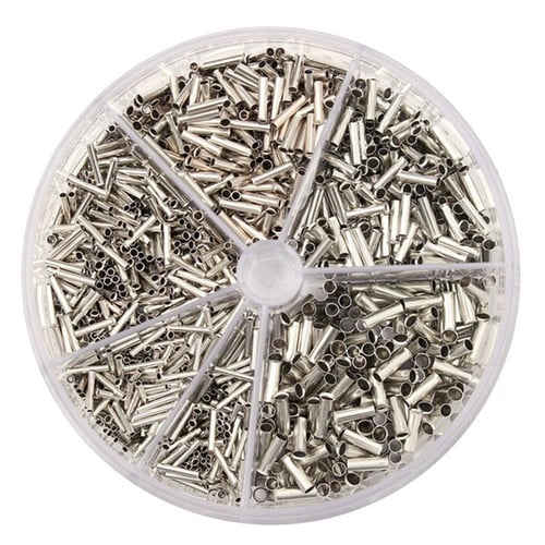 1900pcs 5 Models Non Insulated Electrical Crimp Cord Wire End Terminal 