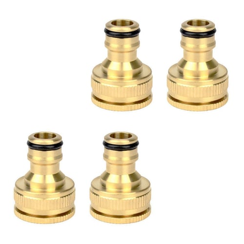 6pcs Brass Hose Pipe Fitting Garden Tap Hosepipe Quick Connectors & spray nozzle