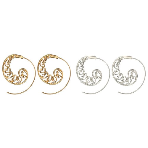 bohemian Earrings Spiral Earrings ethnic earrings Stunning spiral hoops,delicate desing