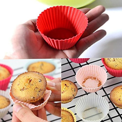 24pcs Silicone Cupcake Liner Cake Muffin Chocolate Baking Cup Cookie Round Mold 