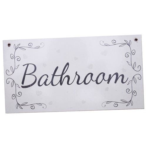 Plaque For WC Toilet or Cloakroom W.C Handmade Shabby Chic Wood Door Sign