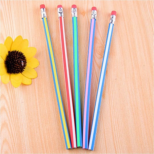 curved pencil 10 pieces r L8I2 School supplies for children soft and flexible 