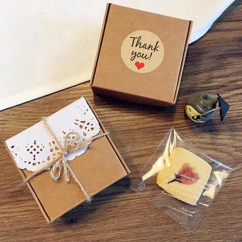 60x Round Kraft Paper Thank You Sticker Seal Label Gift Packaging Tags Decor 60x Round Kraft Paper Thank You Sticker Seal Label Gift Packaging Tags Decor