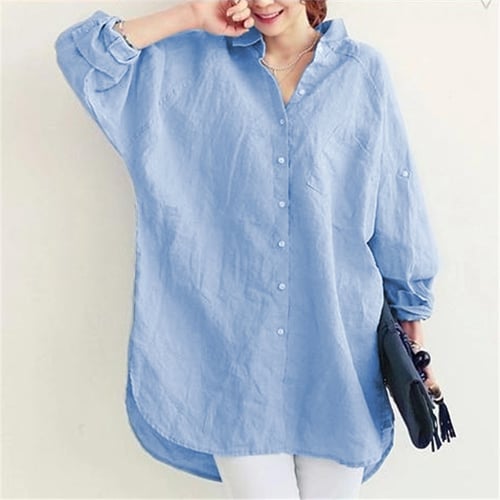 Fashion Womens Ladies Summer Batwing Sleeve OL Shirt Casual Loose Tops Blouse 