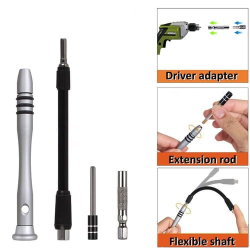 Professional Repair Screwdriver Set With Extension Rod & Flexible Shaft 60 In 1 
