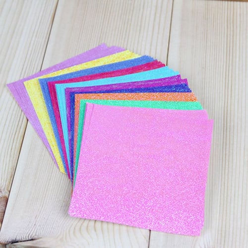 24pcs Origami Paper Double Sides Solid Color Folding Paper Multicolor DIY Craft