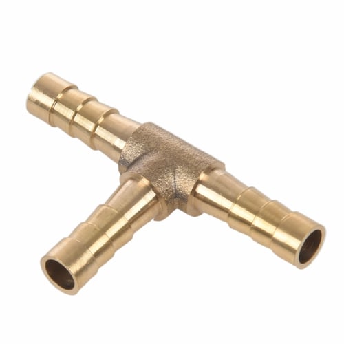 10pcs 3 ways 8mm BSP Tee House Barbed Connection Pipe Brass Coupler Adapter 
