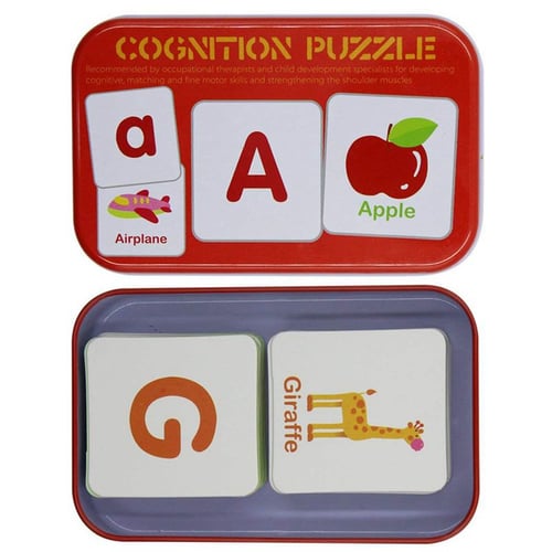 Flash Cards Learning Alphabet Puzzle Cards Matching Puzzle Cognitive Baby 