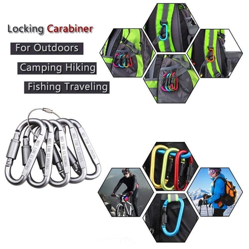 Traveling Hiking D-Ring Locking Large Carabiners Clip for Outdoor Camping 