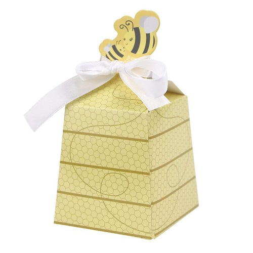 50pcs Bees Candy Boxes Gift Box Wedding Birthday Party Favour Baby Shower Favor 