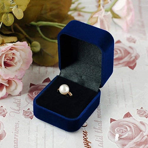 Retro Barrel Shape Engagement Wedding Ring Earrings Jewelry Gift Box Case 