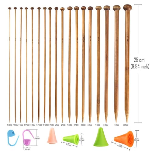 10 mm Measure Rule Handy Tool accessory Knitting Needle Gauge Round Sizes 2 mm 
