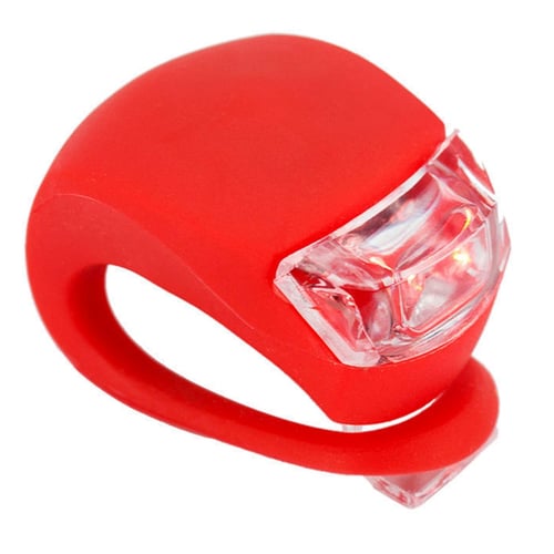 2 Pcs Silicone Bicycle Bike Cycle Safety LED Head Front & Rear Tail Light Set 
