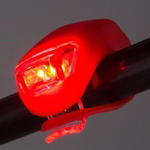 2 Pcs Silicone Bicycle Bike Cycle Safety LED Head Front & Rear Tail Light Set 