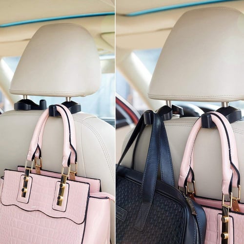 4x Car Seat Back Headrest Hooks Hanger Holder Hook for Bag Purse Cloth Grocery 