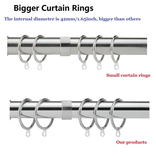 24pack Iron Curtain Rings 45mm Internal Diameter Large D Pole Rod S Reviews Zoodmall Large Curtain D Pole Rod Rings, What Is The Largest Diameter Curtain Rod