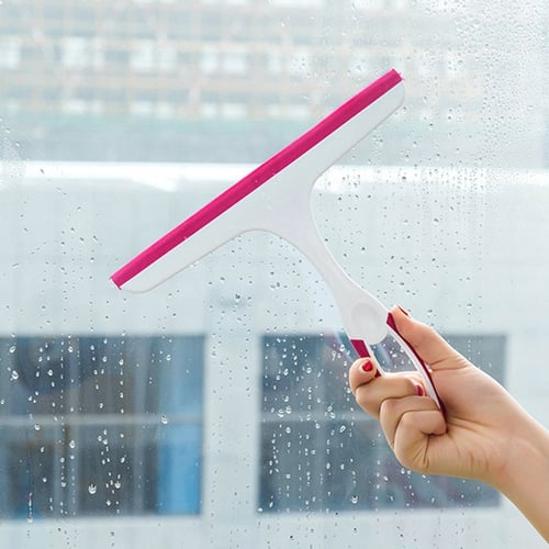 Glass Window Wiper Soap Cleaner Squeegee Shower Bathroom Mirror Car Blade Brush 