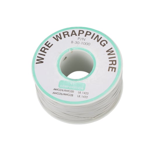 N B-30-1000 AWG30 Insulated Wire Wrapping Fili Reel 250M Bianco P 