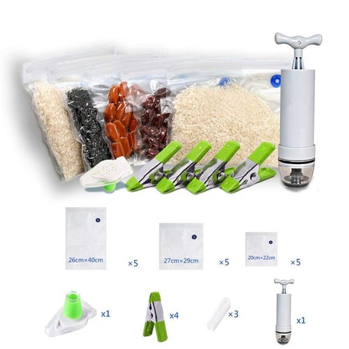 1Set Vacuum Sealer Vacuum Bags For Food Storage With Pump Reusable Food Packa I4 
