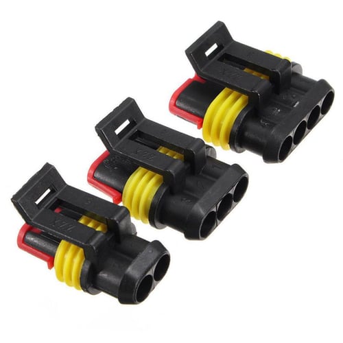 15 Kits 2/3/4 Pins Way Car Auto Sealed Waterproof Electrical Wire Connector Plug 