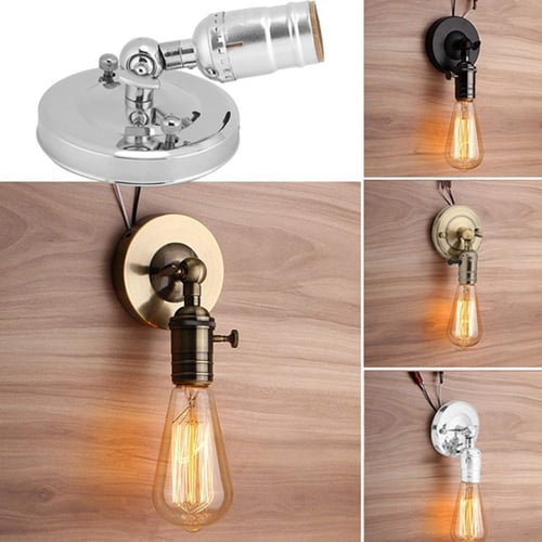 light bulb lamp holder with rotary switch