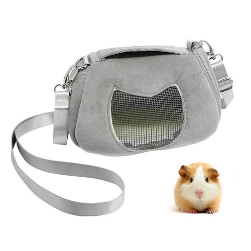 Wontee Hamster Carrier Bag Portable Outdoor Travel Handbag with Adjustable Single Shoulder Strap for Hamster Small Pets 