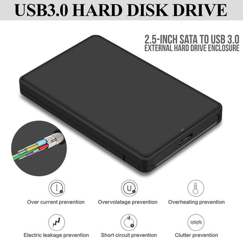 SSD External USB 3.0 to SATA Hard Drive Enclosure Caddy Case For 2.5" Inch HDD 