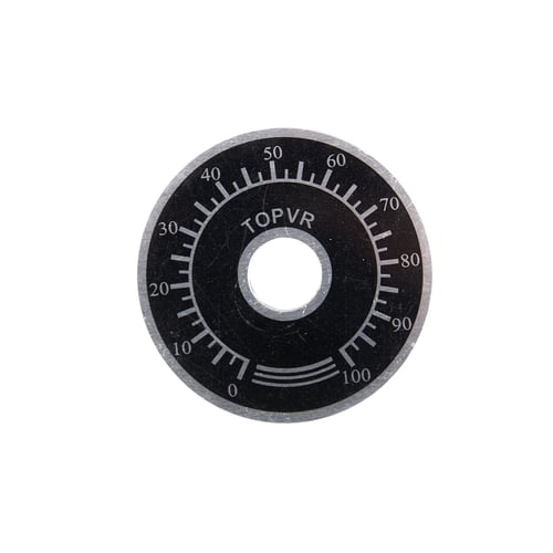 Adjustable Rotate Button Potentiometer Control Knob 0-100 Scale Bezel 