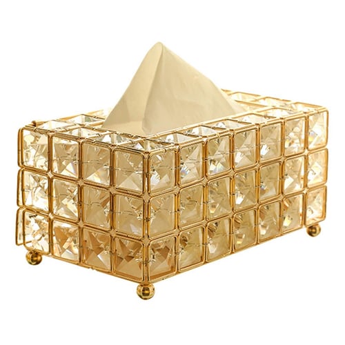 Style Metal Crystal Tissue Box, Tissue Box Holder For Dining Table