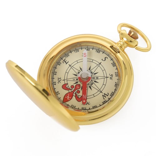 1Pc x Pocket Button Outdoor Hiking Vintage Metal Compass For Camping SurvivalPB 