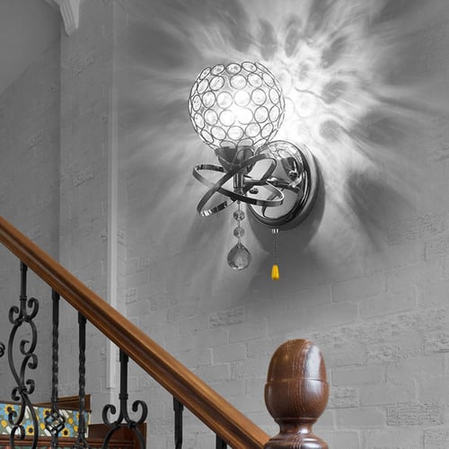 Led Modern Crystal Wall Lamp Sconce, Modern Hallway Lighting Fixtures