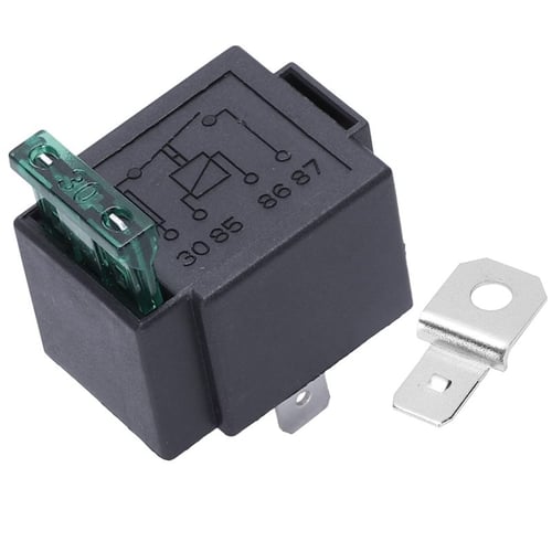 New 12V 30A 4-Pin Automotive Fused On/Off Fused Relay Normally Open Contact Car 