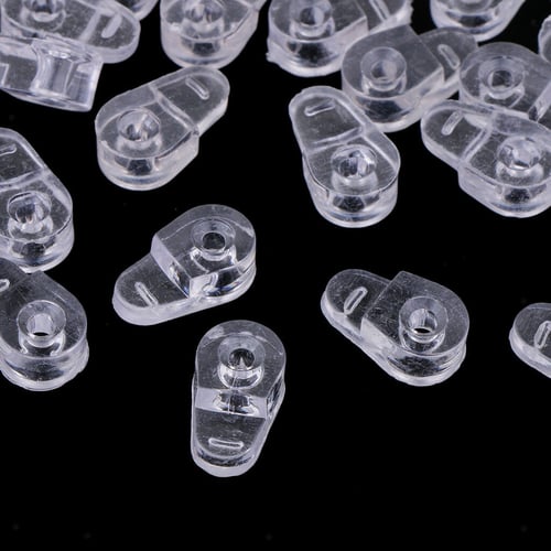100pcs Soft Plastic Clips For Glass Mirror Screen Panels Cabinet Retainer 