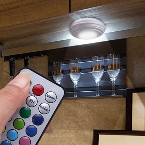 5 Packs Rgb Led Night Light With Remote, Battery Operated Led Ceiling Night Light Fixture With Remote
