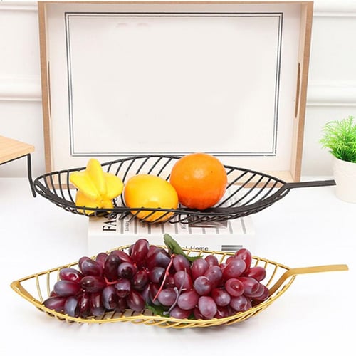 Metal Iron Art Basket Container For Fruit Snacks Table Display Home Decor 