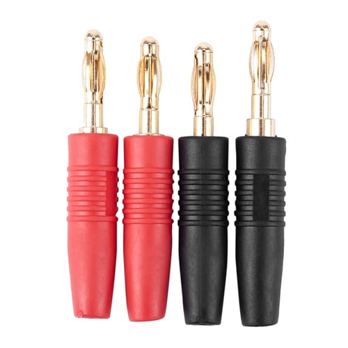 4PCS Musical Audio Speaker Cable Wire Connector 4mm Banana Plug 
