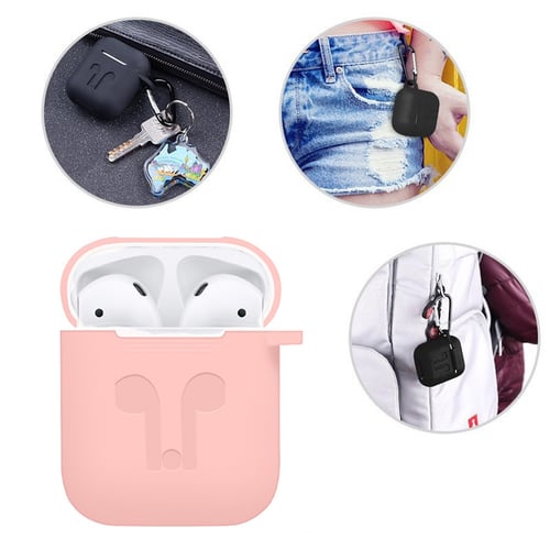 For Apple AirPods Accessories Silicone Cover Case+Anti Lost Strap+Ear Cover 