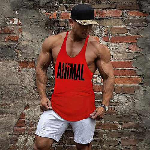Mens Gyms Cotton Bodybuilding Muscle Tank Top Singlet Sleeveless Fitness Vests