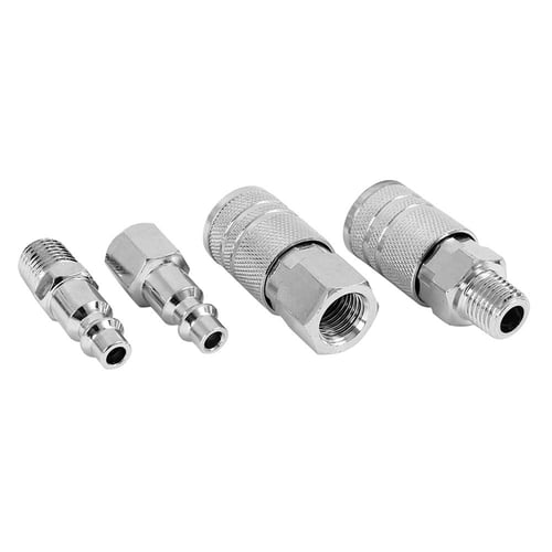 6pc Air Line Hose Compressor Fitting Connector Quick Release Set Male 1/4 BSP