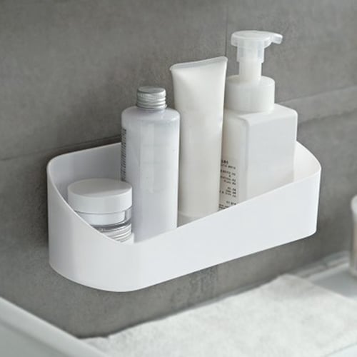Strong Self-adhesive Wall Mounted Storage Box Kitchen Bathroom Toilet Shelves 