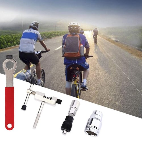4 in 1 Mountain Bike MTB Bicycle Crank Chain Axis Extractor Removal Repair Kit 